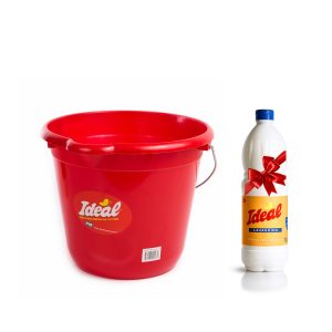 Balde Rojo Familiar 12 Litros con Asa Metálica + REGALO