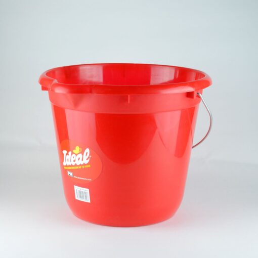 Balde Rojo Familiar 12 Litros con Asa Metálica - Imagen 3
