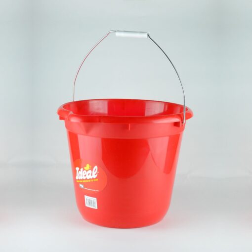 Balde Rojo Familiar 12 Litros con Asa Metálica - Imagen 2