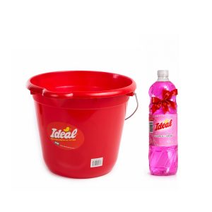 Balde Rojo Familiar 12 Litros con Asa Metálica + REGALO