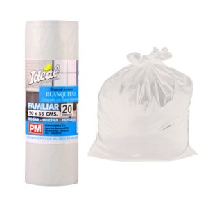 Bolsas Residuos Bio Antibacterial Rollo X 20un - 50 X 55 Cm