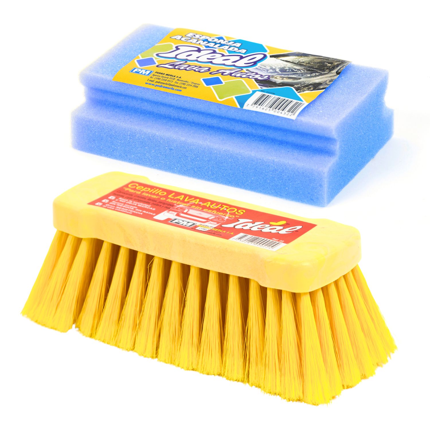 Pack Cepillo + Esponja Lava Auto Ideal