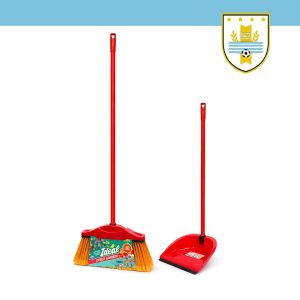 ESCOBA IDEAL DOBLE BARRIDO + NUEVA PALA MANGO LARGO REBATIBLE