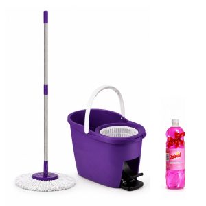 Alternative view of SET MAGICO BALDE A PEDAL Y CABO ACERO + LIMPIADOR LIQUIDO 900 ml IDEAL