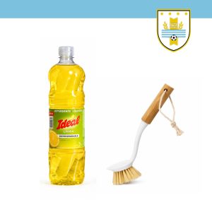 DETERGENTE LIMÓN + CEPILLO LAVAVAJILLA